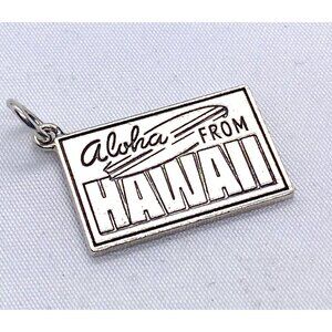 Tiffany & Co Hawaii Postcard Charm Pendant Sterling Silver 925